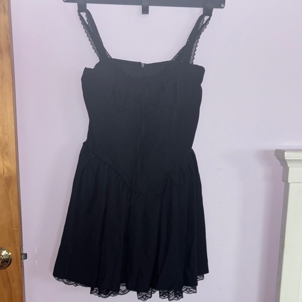Fashion dress Black Sleeveless Spaghetti Strap Mini Sundress
